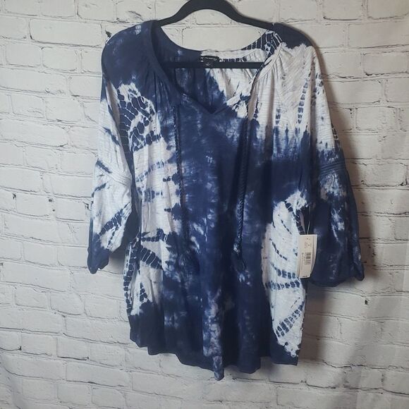 💜NWT New Directions Curvey 1x Blouse - Picture 1 of 7